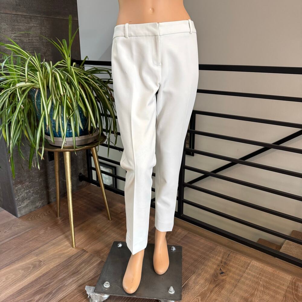 The Limited Drew Fit White Straight Leg Pants Slacks Workwear 6R P5N94054